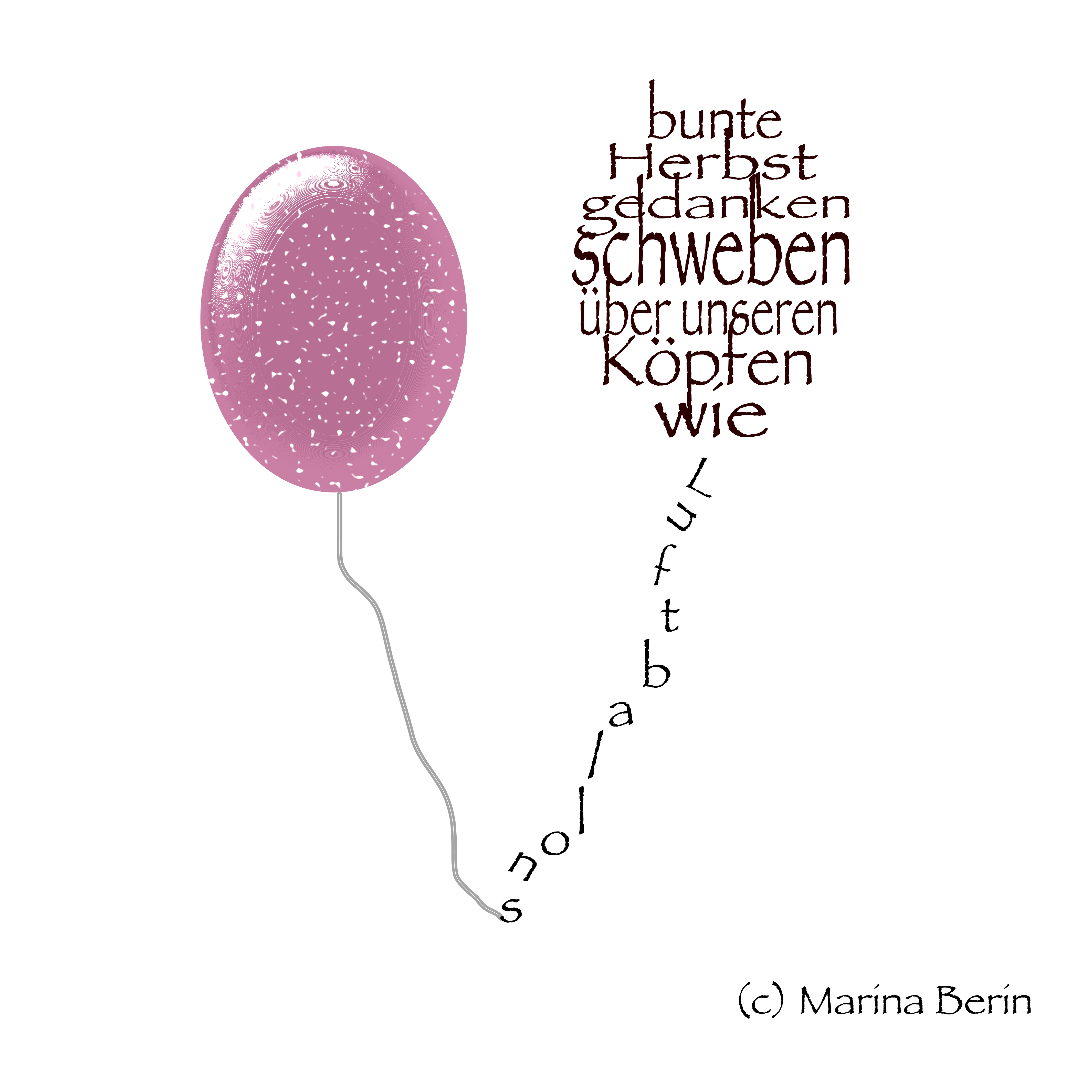 luftballons Schriftverkehr